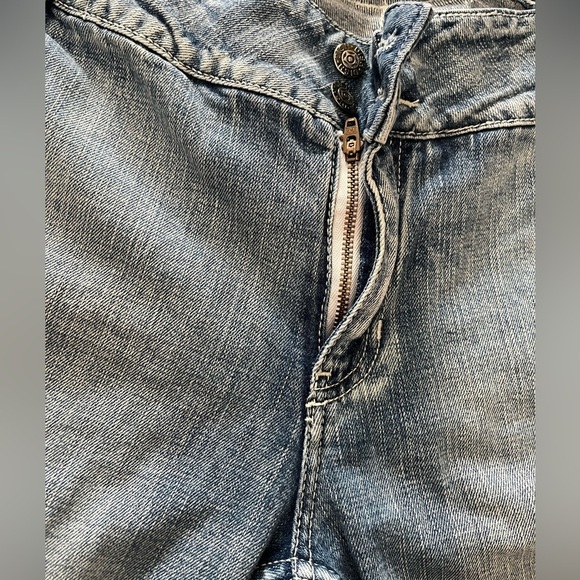 [14/36]]WMN Dish Jeans Blue Bermuda Denim Shorts - Picture 3 of 12